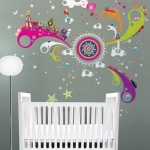 All the Fun of the Fair stickers cot and lamp 2