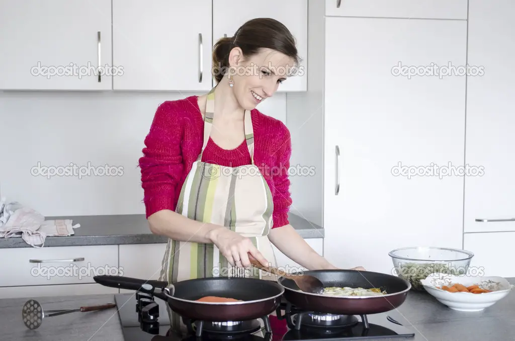 Woman making lunch