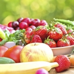 Fresh organic fruits and vegetables