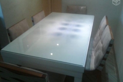 Mesa de Jantar Laca Branca Brilhante (8)